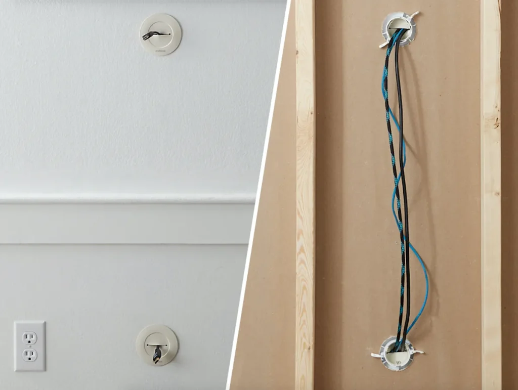 dra kabel genom vägg