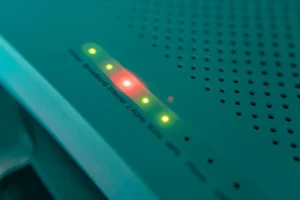 router blinkar rött